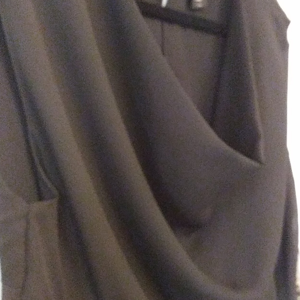 Metaphorl Sexy Cowl-neck, Black Dress, Front Zipper, Back Keyhole/ Zipper L - Picture 6 of 13
